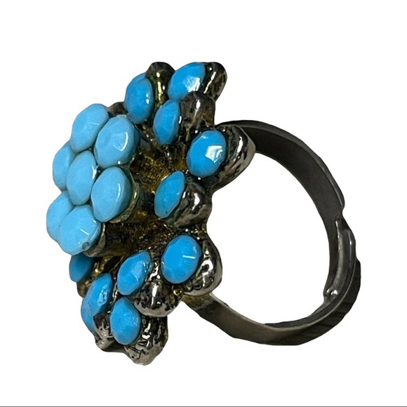 Turquoise Color Statement Ring - Picture 3 of 3